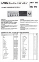 Saba RS940 - Service Manual